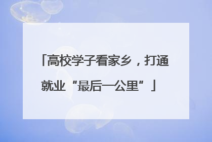 高校学子看家乡，打通就业“最后一公里”